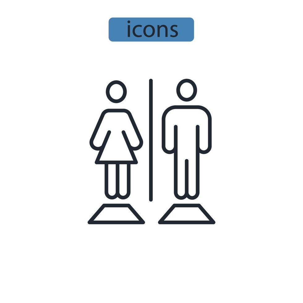 wc iconos símbolo elementos vectoriales para infografía web vector