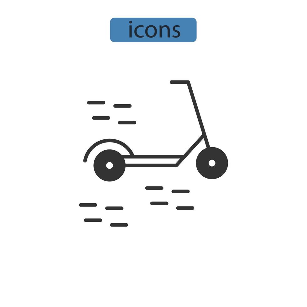 scooter icons  symbol vector elements for infographic web