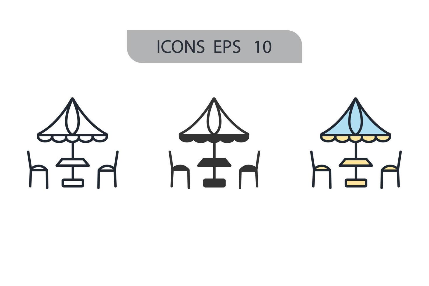 Tent icons  symbol vector elements for infographic web