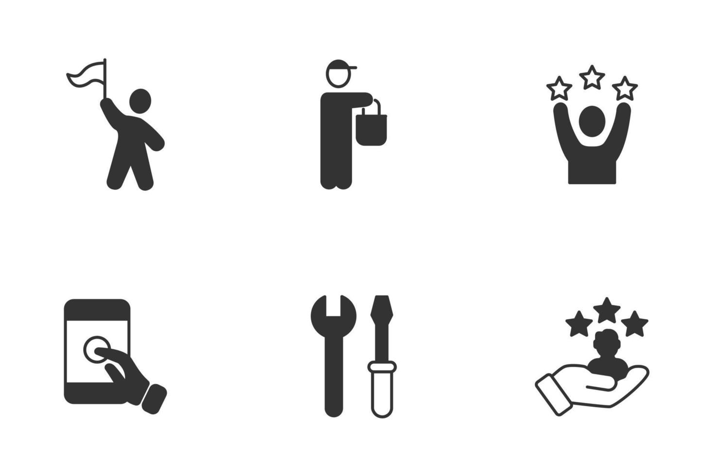Traineeship program and apprenticeship icons set . Traineeship program and apprenticeship pack symbol vector elements for infographic web