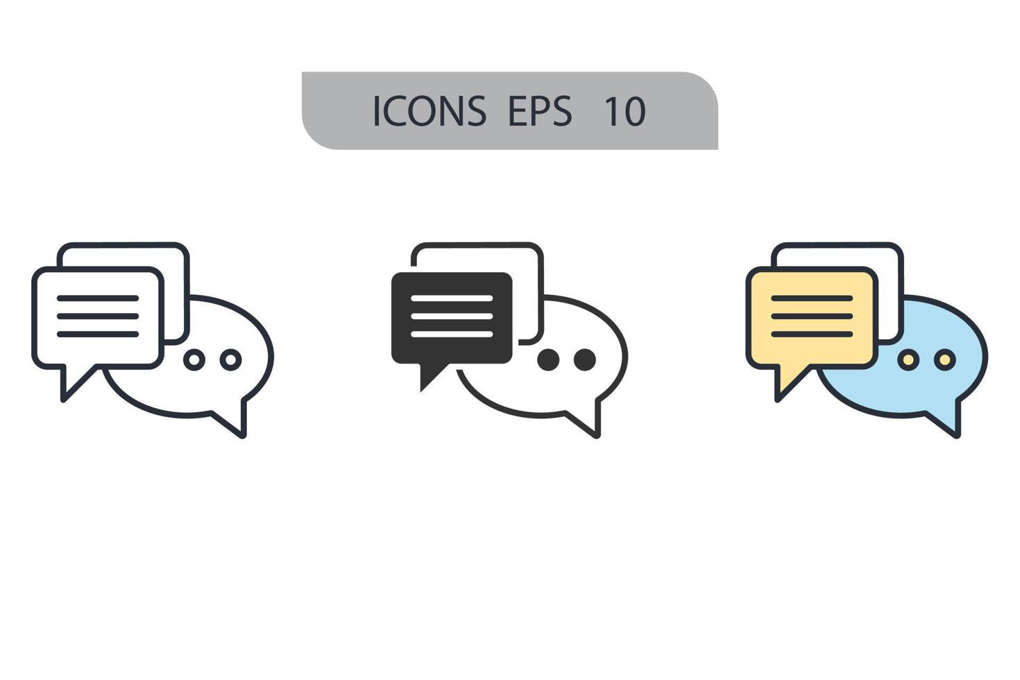 chat iconos símbolo elementos vectoriales para infografía web vector
