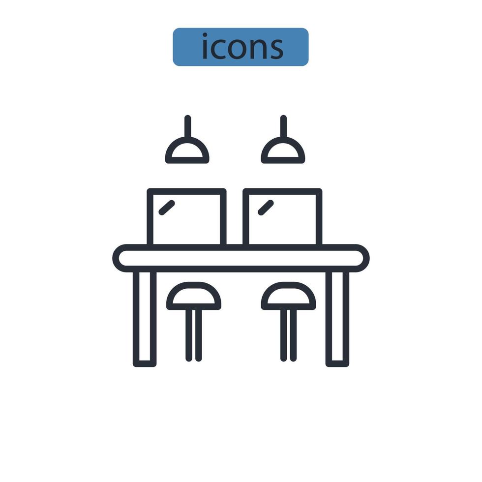 co trabajo iconos símbolo vector elementos para infografía web