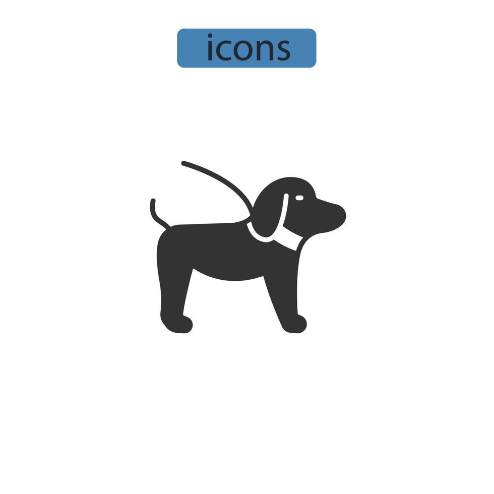 perro iconos símbolo vector elementos para infografía web