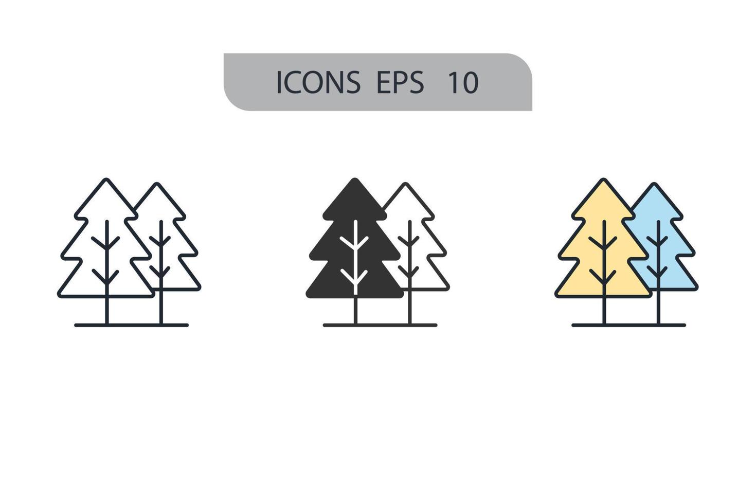 pine icons  symbol vector elements for infographic web