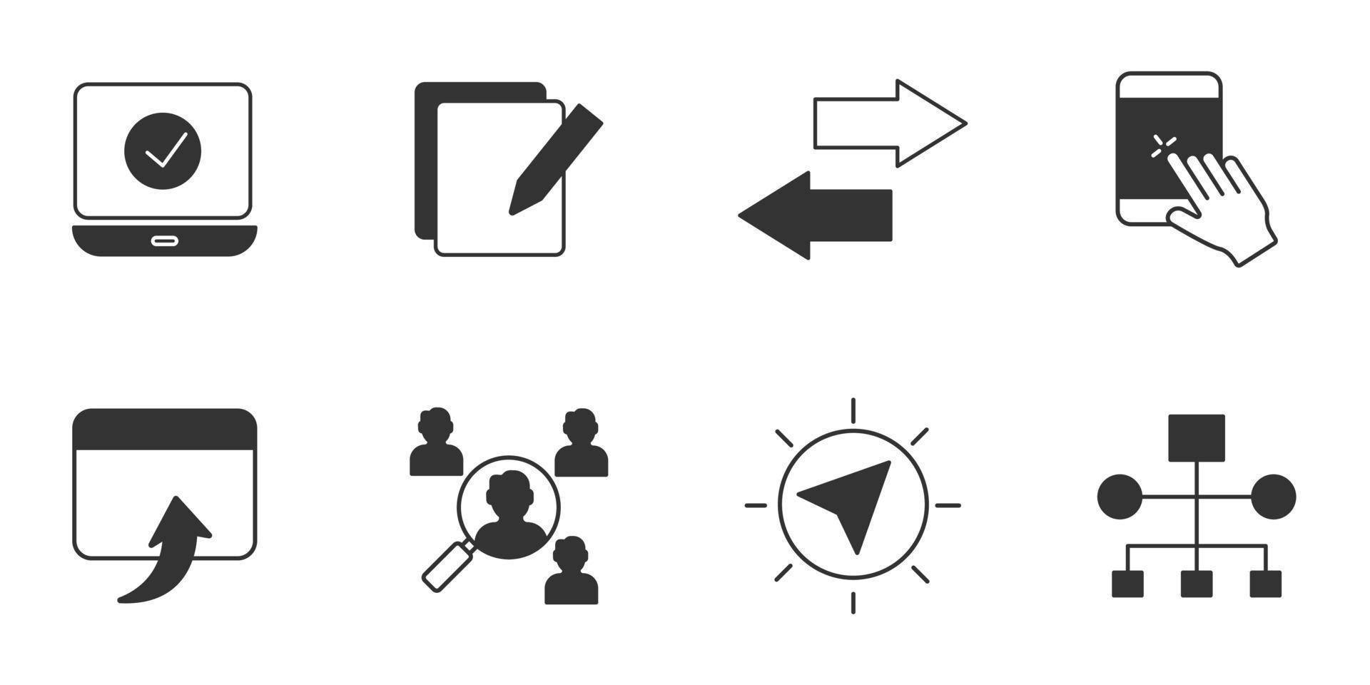 user experience design icons set . user experience design pack symbol vector elements for infographic web
