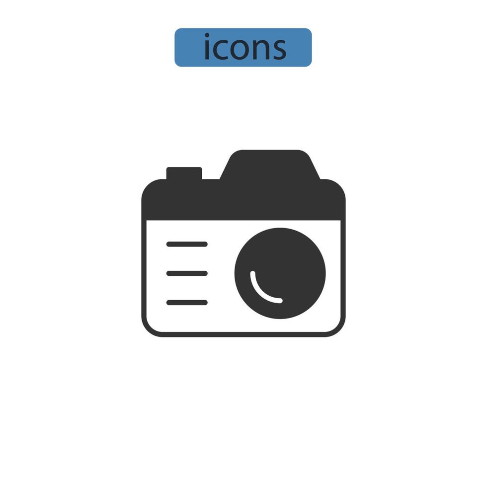 photographer icons  symbol vector elements for infographic web