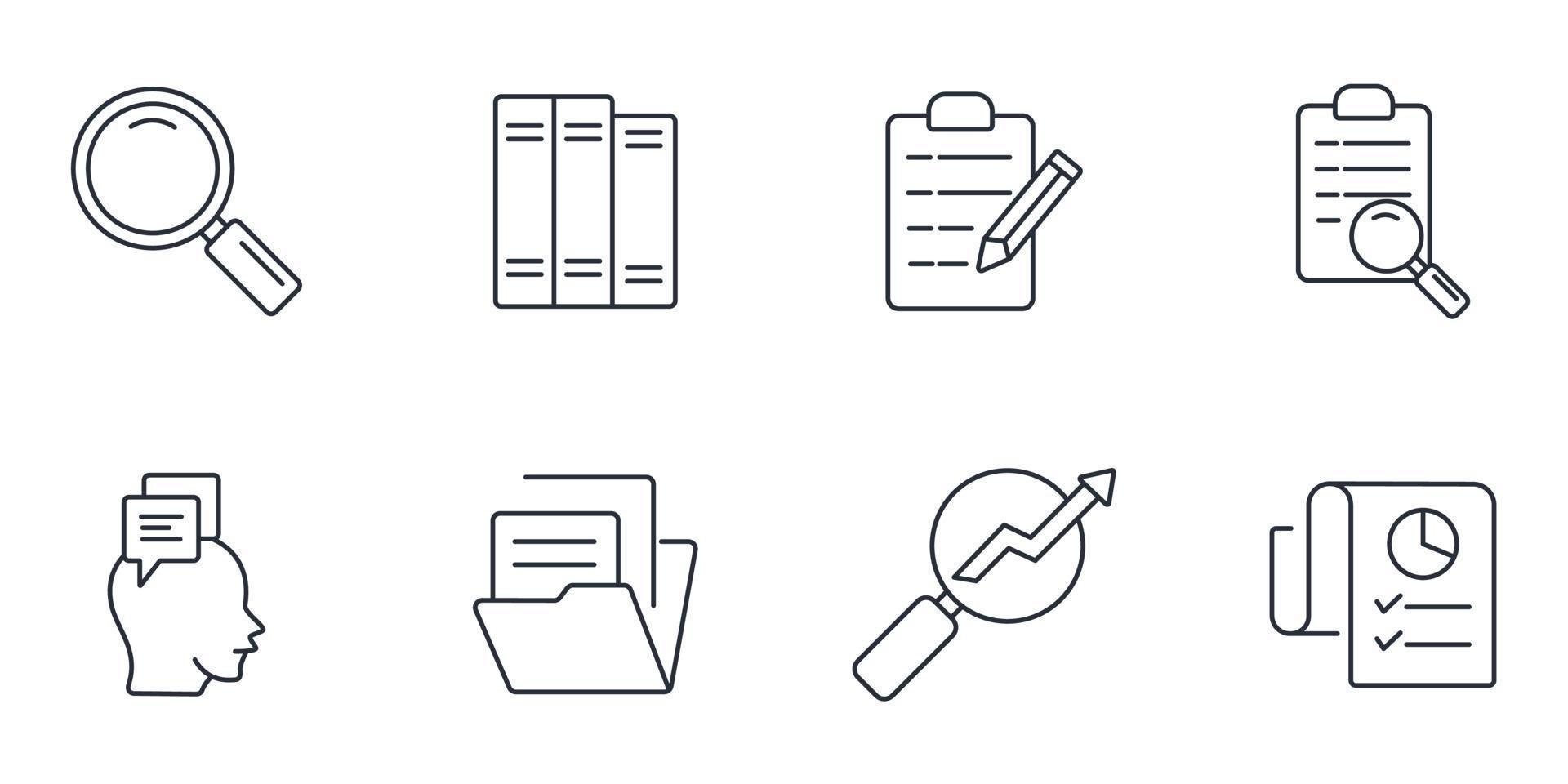 case study icons set . case study pack symbol vector elements for infographic web