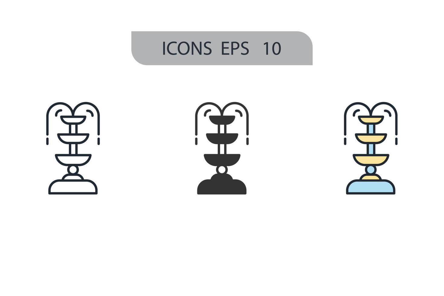 fountain icons  symbol vector elements for infographic web