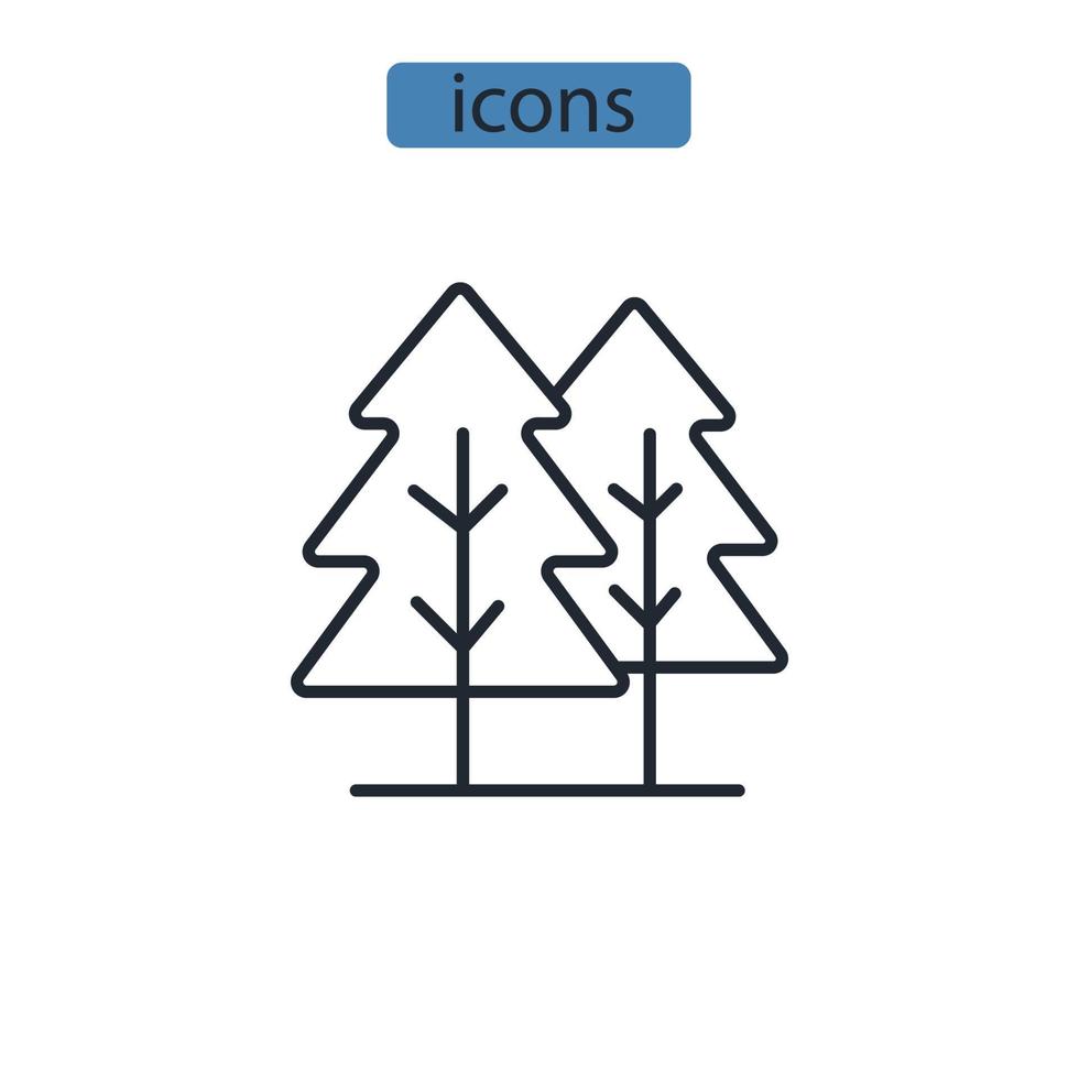 pine icons  symbol vector elements for infographic web