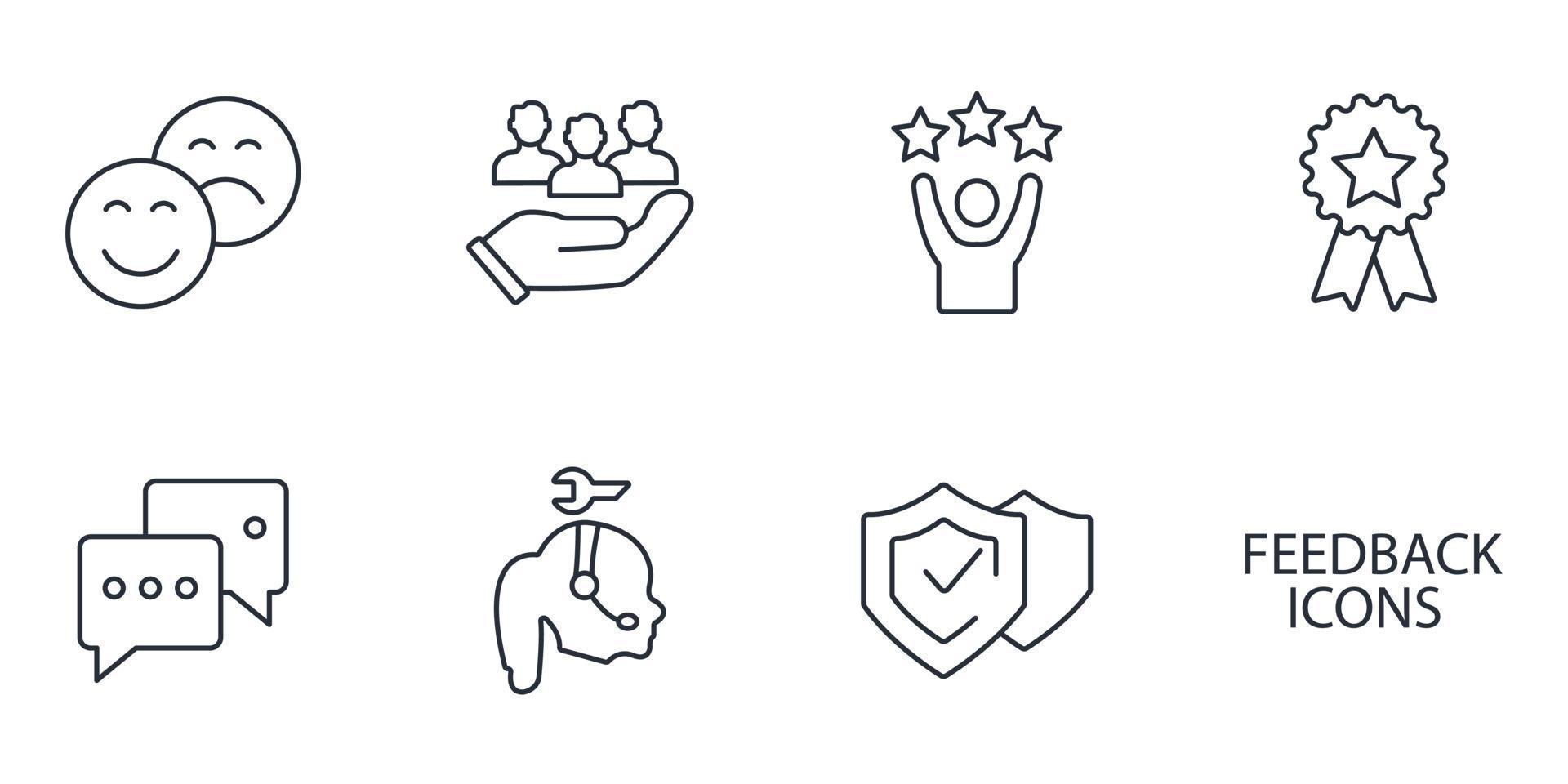 feedback icons set .  feedback pack symbol vector elements for infographic web