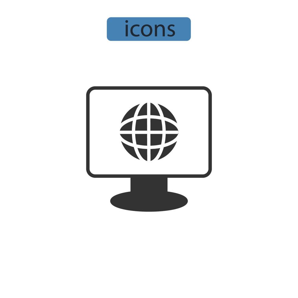 iconos de diseñador web símbolo elementos vectoriales para web infográfico vector