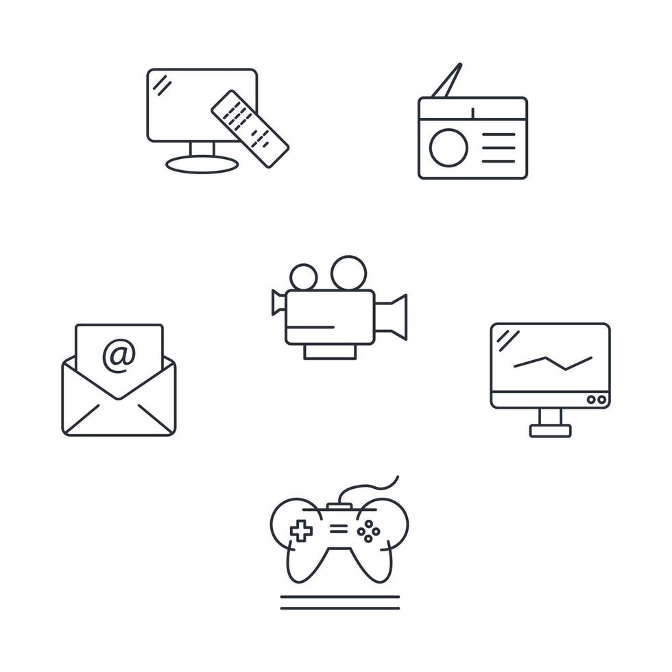 multimedia icons set . multimedia pack symbol vector elements for infographic web