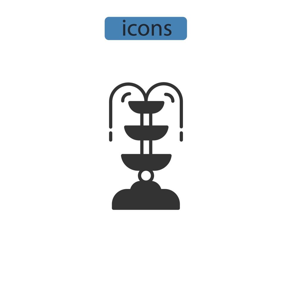 fountain icons  symbol vector elements for infographic web