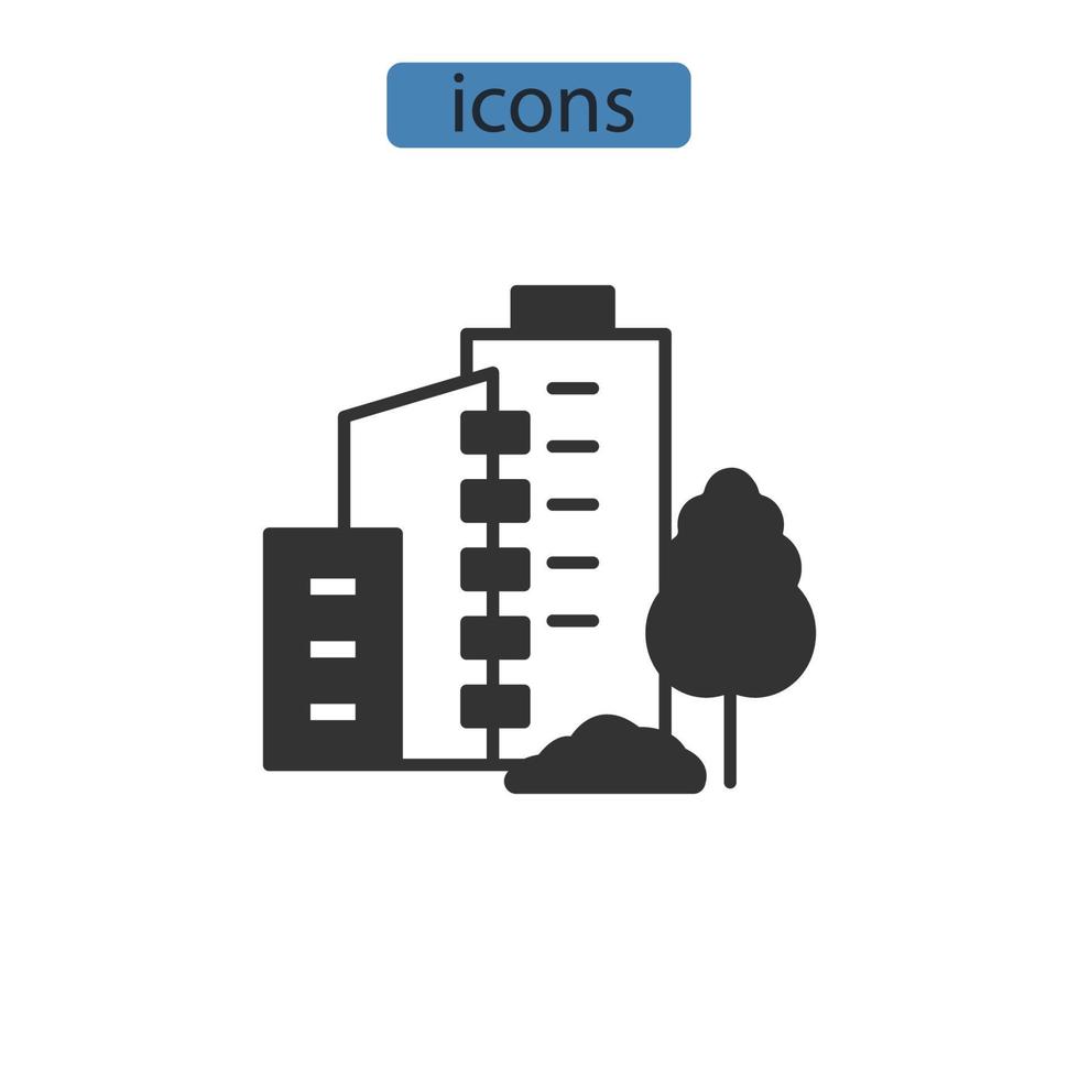 City icons  symbol vector elements for infographic web