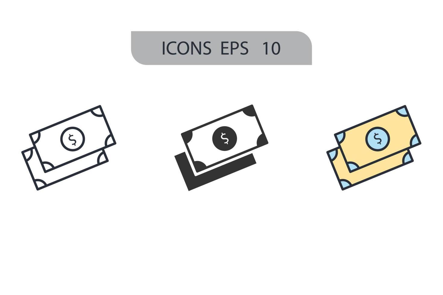 Money icons  symbol vector elements for infographic web