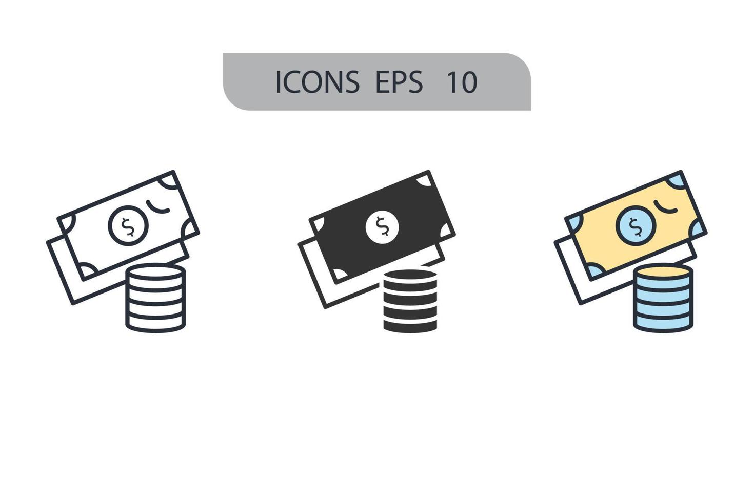 Money icons  symbol vector elements for infographic web