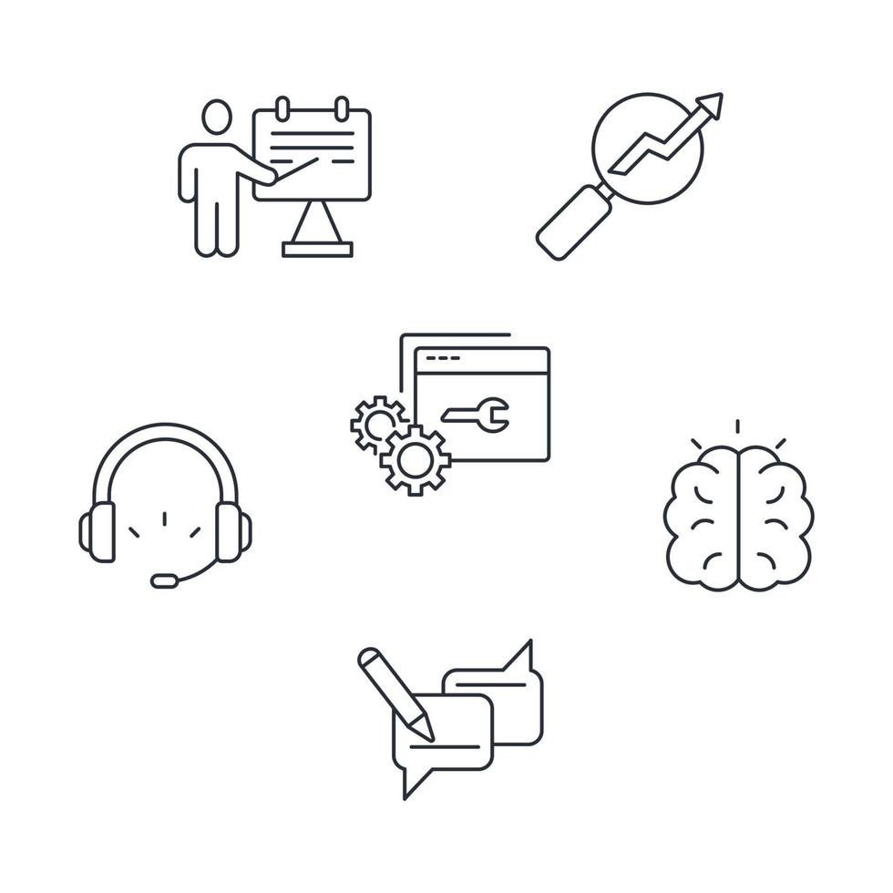 coaching icons set . coaching pack symbol vector elements for infographic web