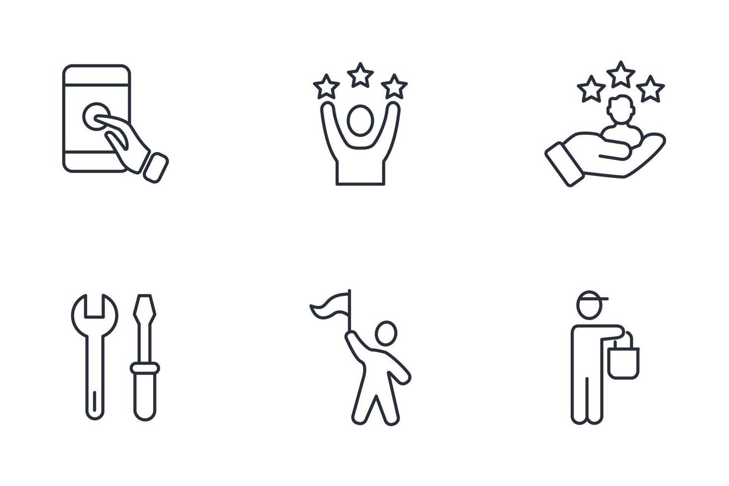 Traineeship program and apprenticeship icons set . Traineeship program and apprenticeship pack symbol vector elements for infographic web