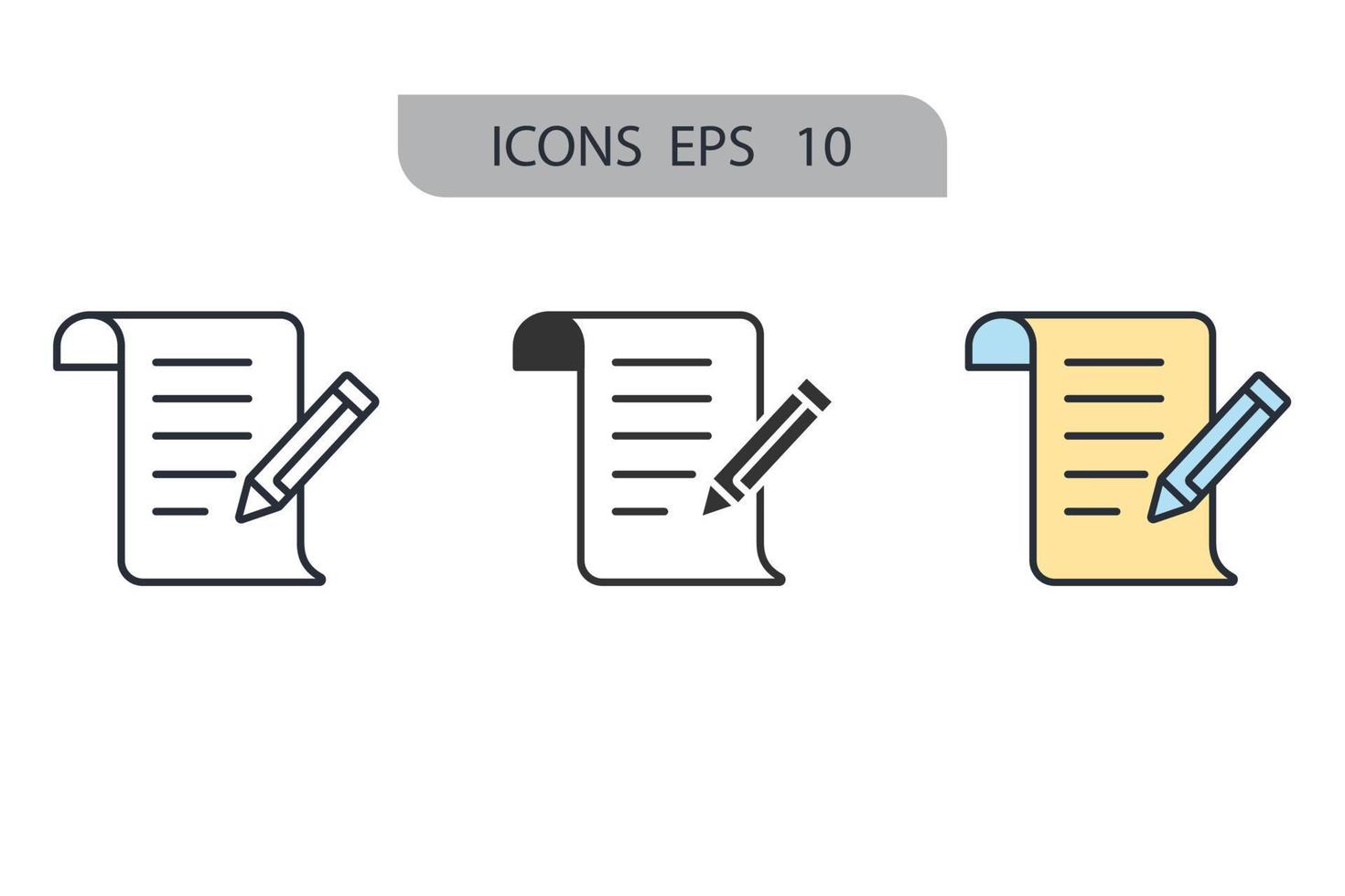 contrato iconos símbolo elementos vectoriales para infografía web vector