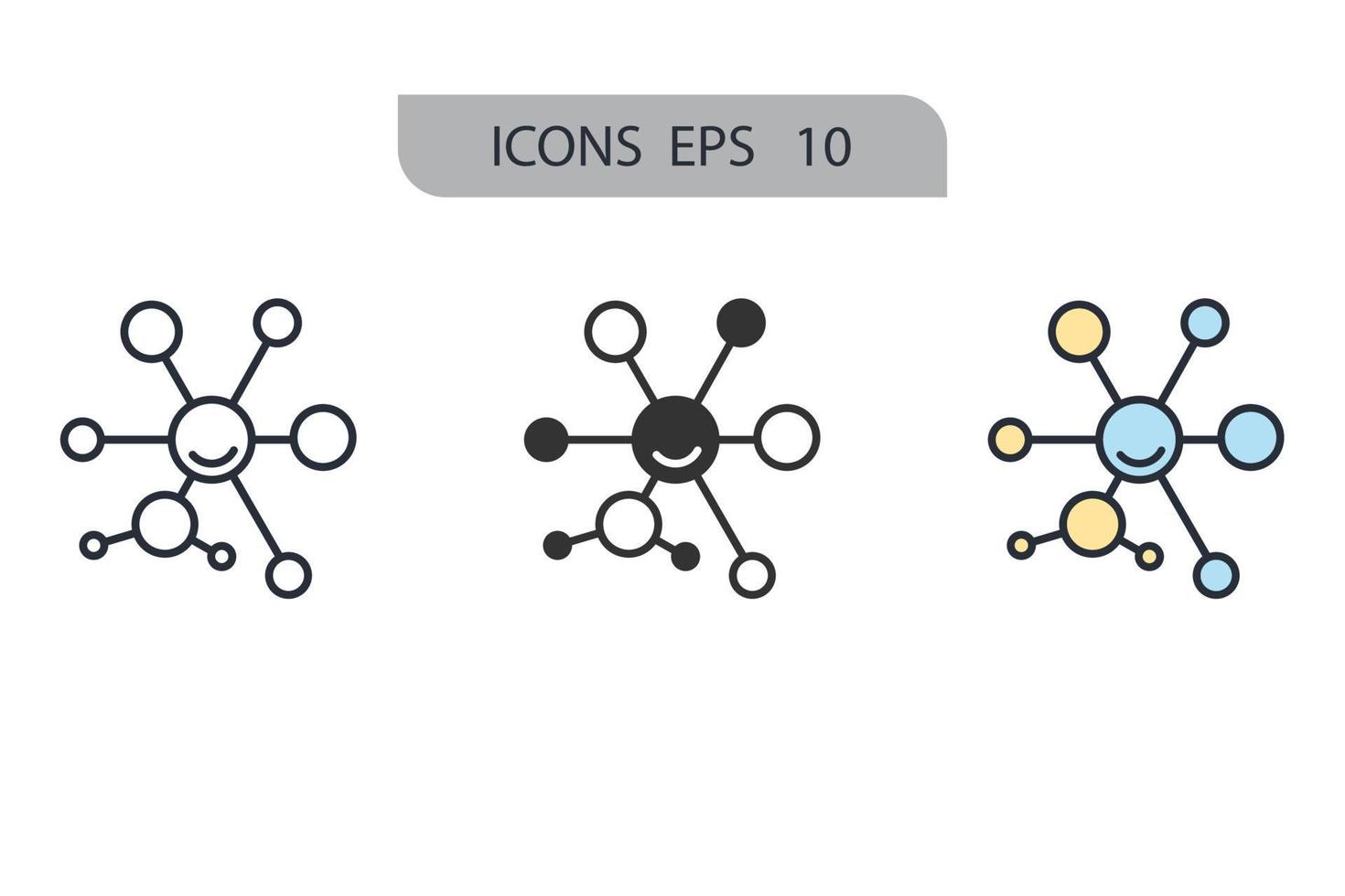 iconos de red símbolo elementos vectoriales para web infográfico vector