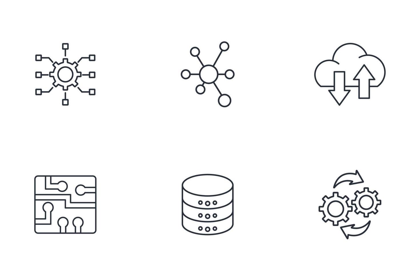 conjunto de iconos de la industria. elementos de vector de símbolo de paquete de industria para web de infografía