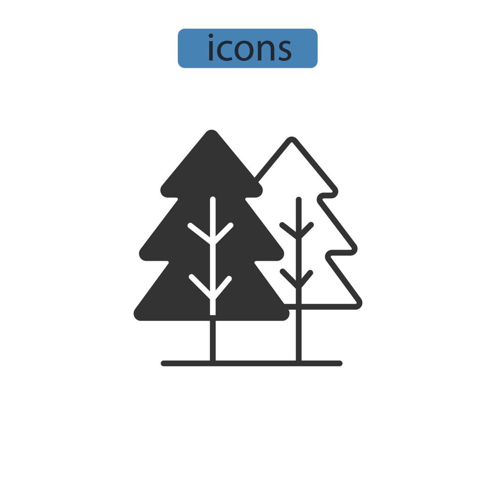 pine icons  symbol vector elements for infographic web