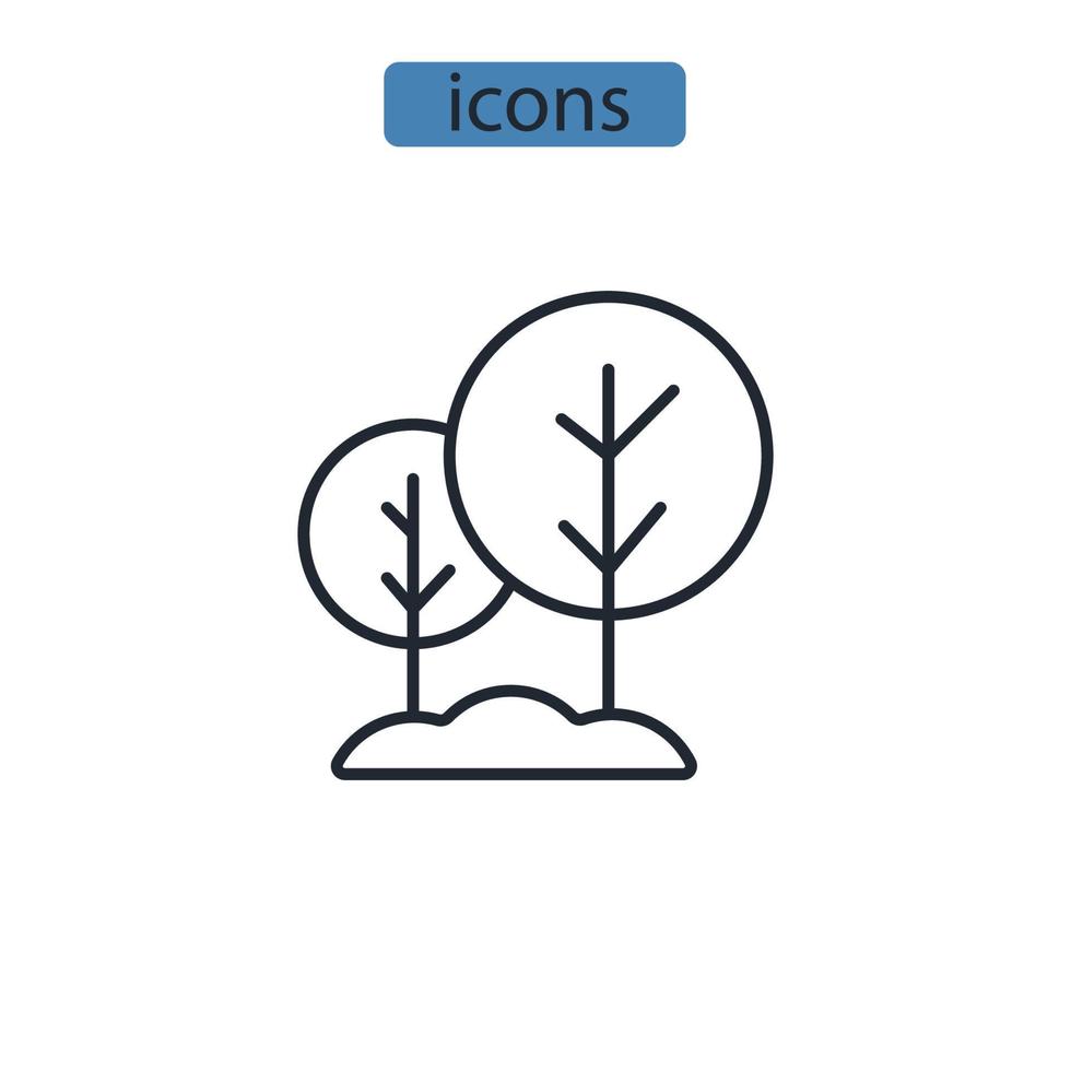 bush iconos símbolo elementos vectoriales para infografía web vector