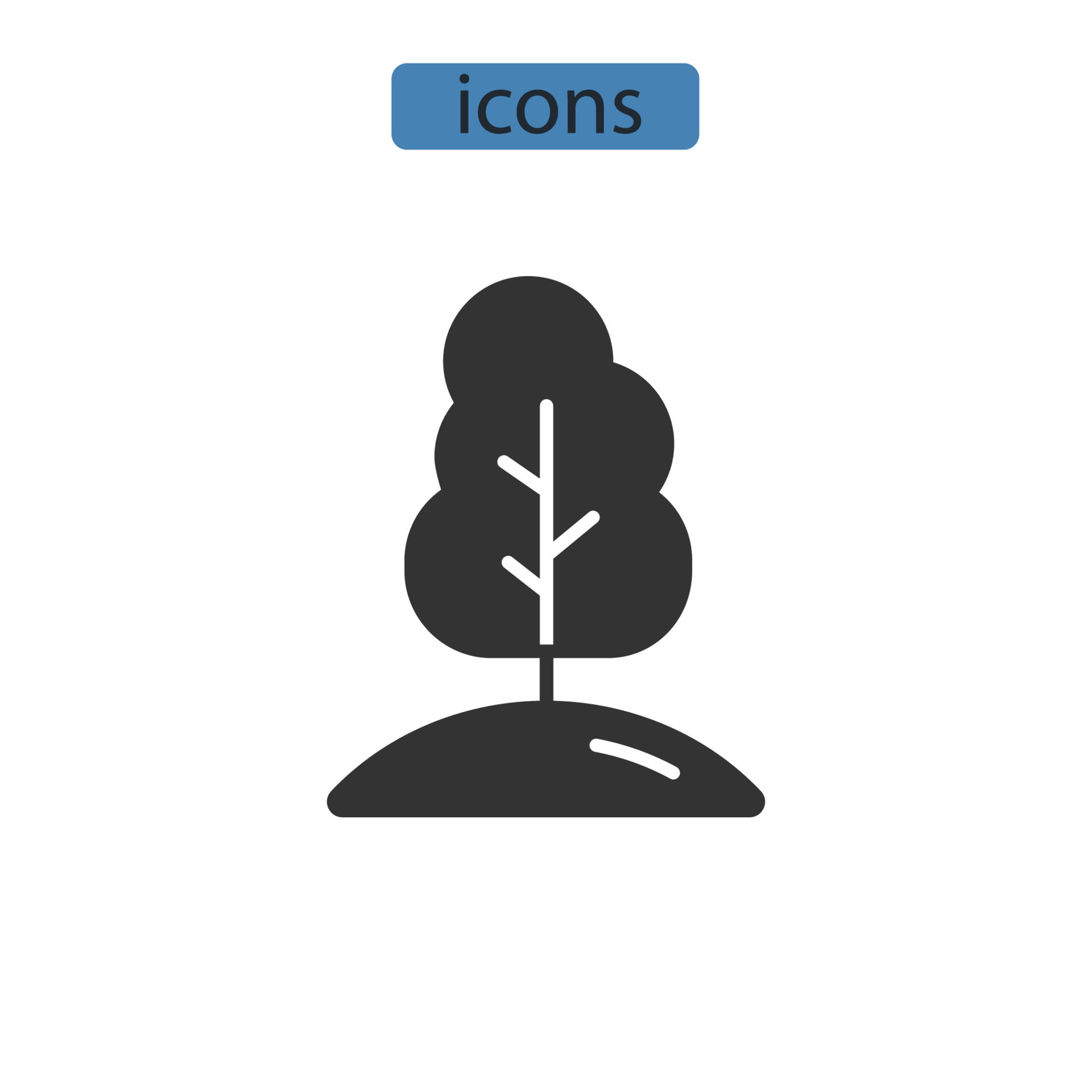 Tree icons symbol vector elements for infographic web 8974620 Vector ...