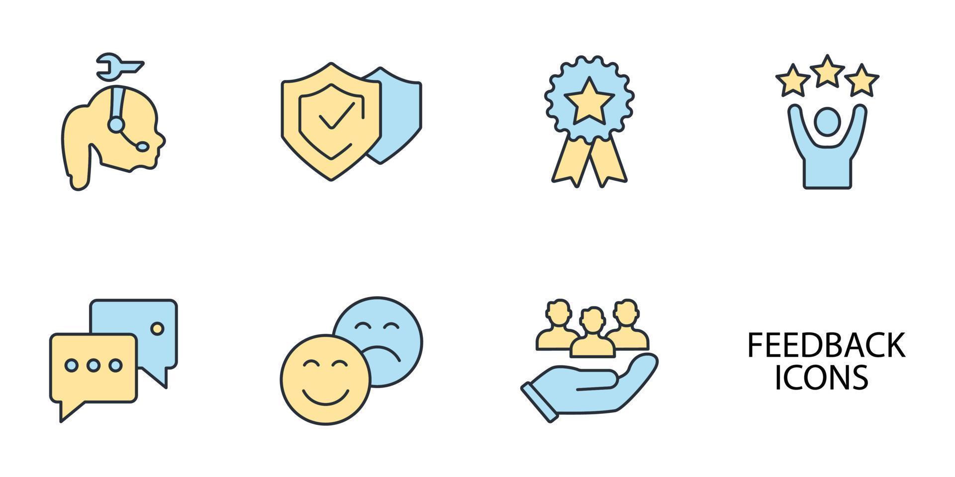 feedback icons set .  feedback pack symbol vector elements for infographic web