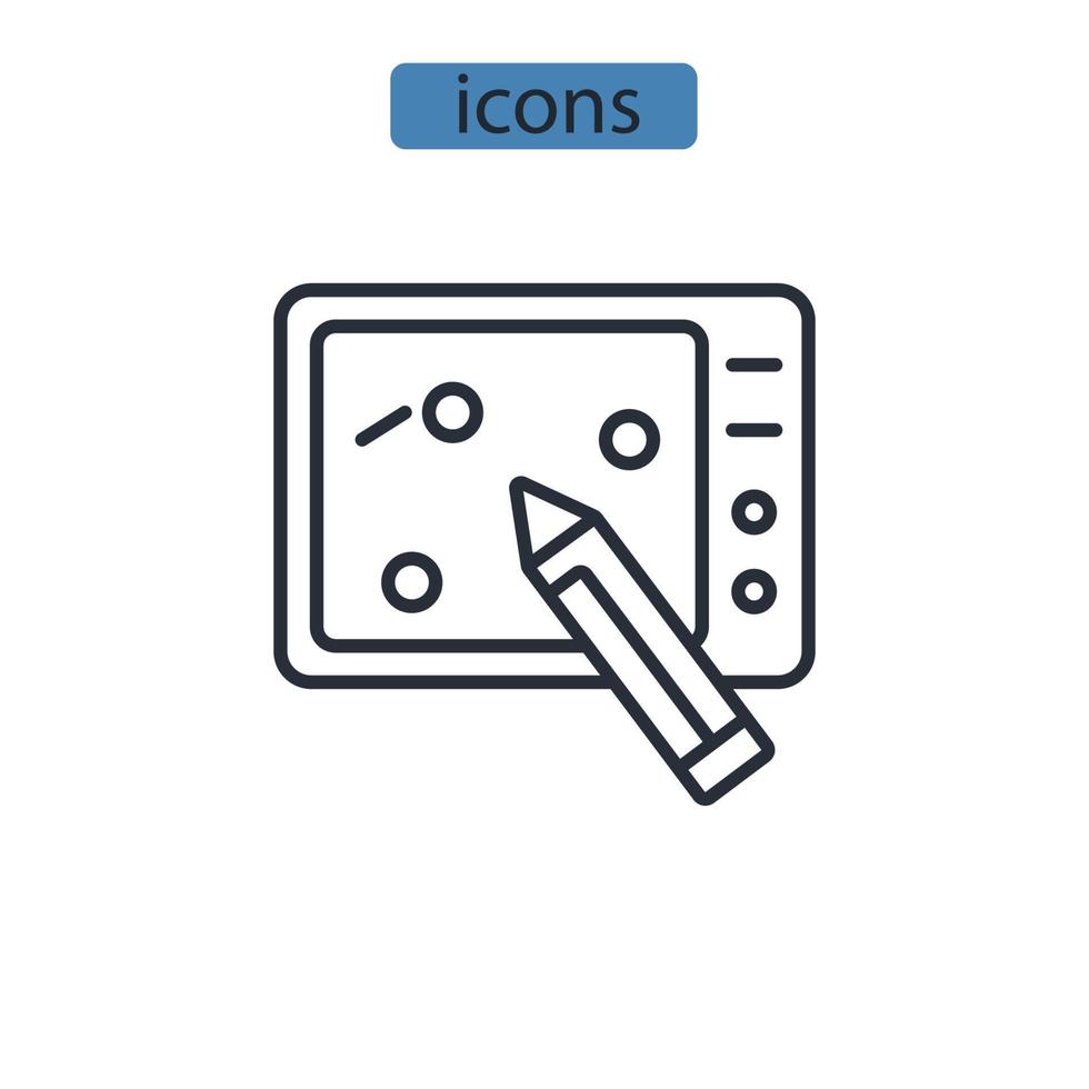 ilustrador iconos símbolo elementos vectoriales para infografía web vector