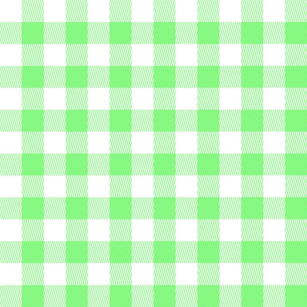 Green and white seamless pattern, Checkered texture. Vector illustration.