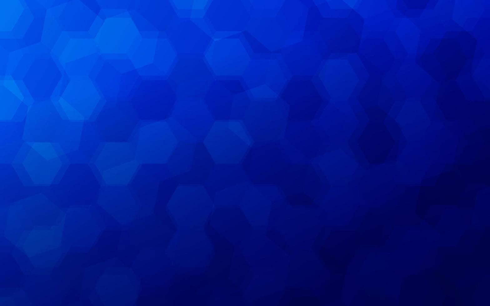 Dark blue abstract gradient background with hexagons. Vector illustration.