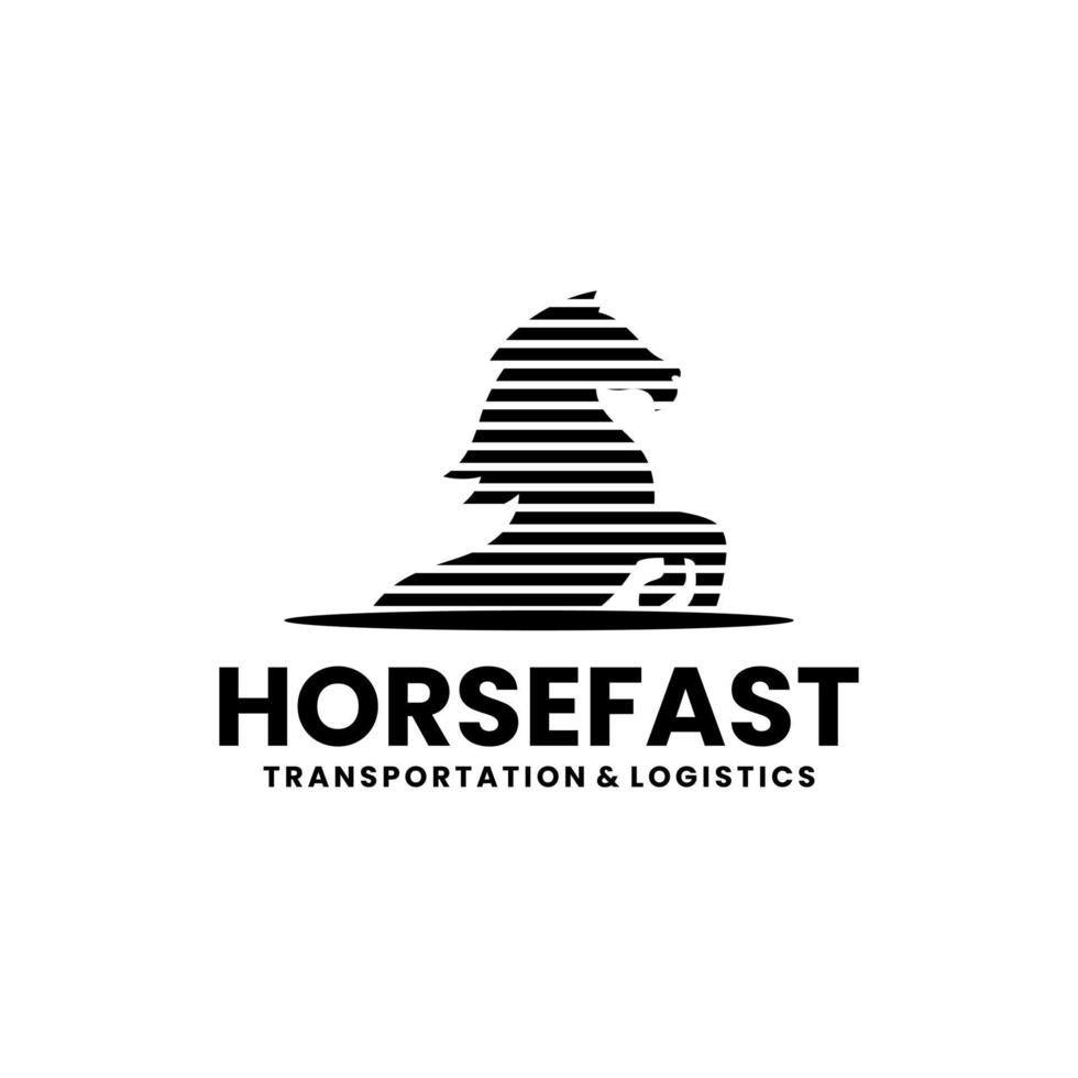 fast horse logo design vector