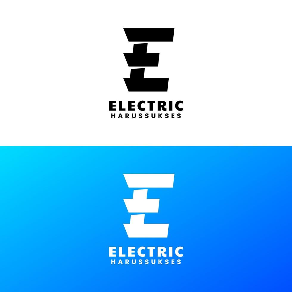 diseño de logotipo abstracto letra e vector