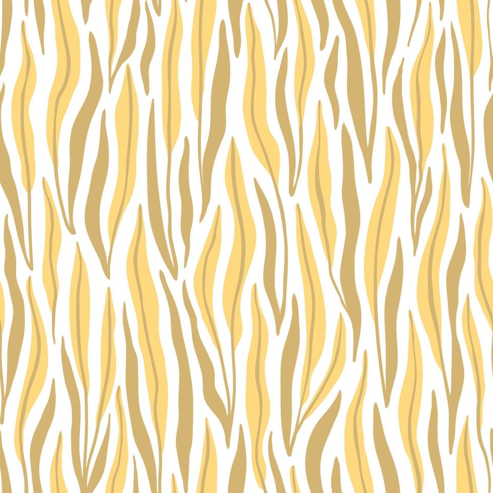 Hand-drawn trendy seamless pattern with stylized wildflowers. vector