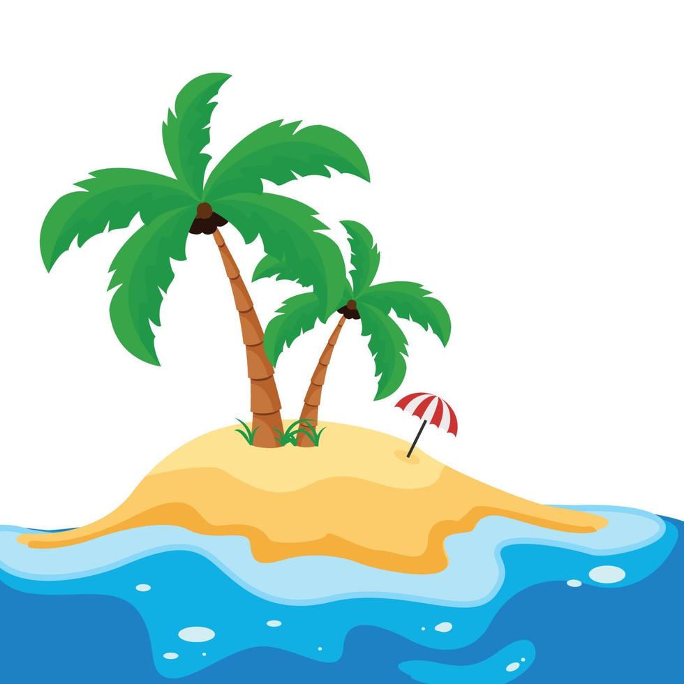 Coconut Island Vector Design