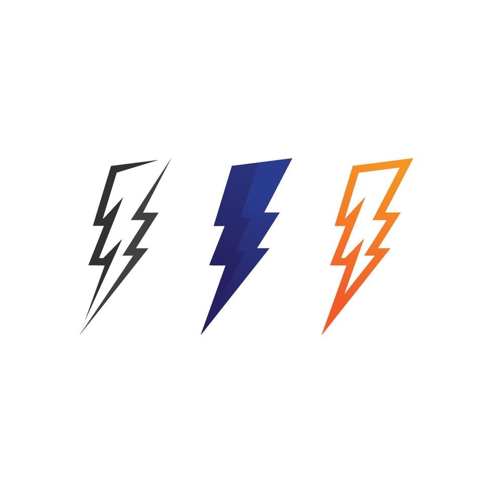 the power vector, flash ogo and thunderbolt and icon electricity illustration template design vector