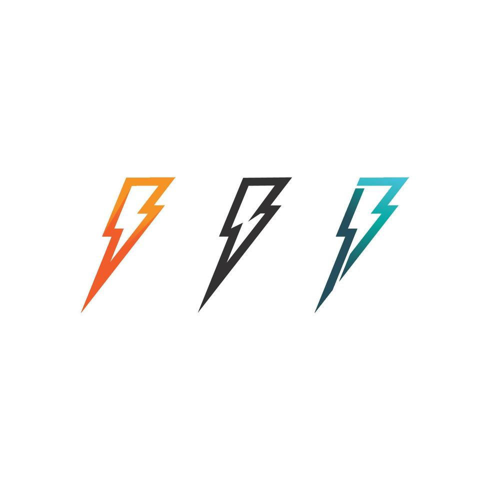the power vector, flash ogo and thunderbolt and icon electricity illustration template design vector