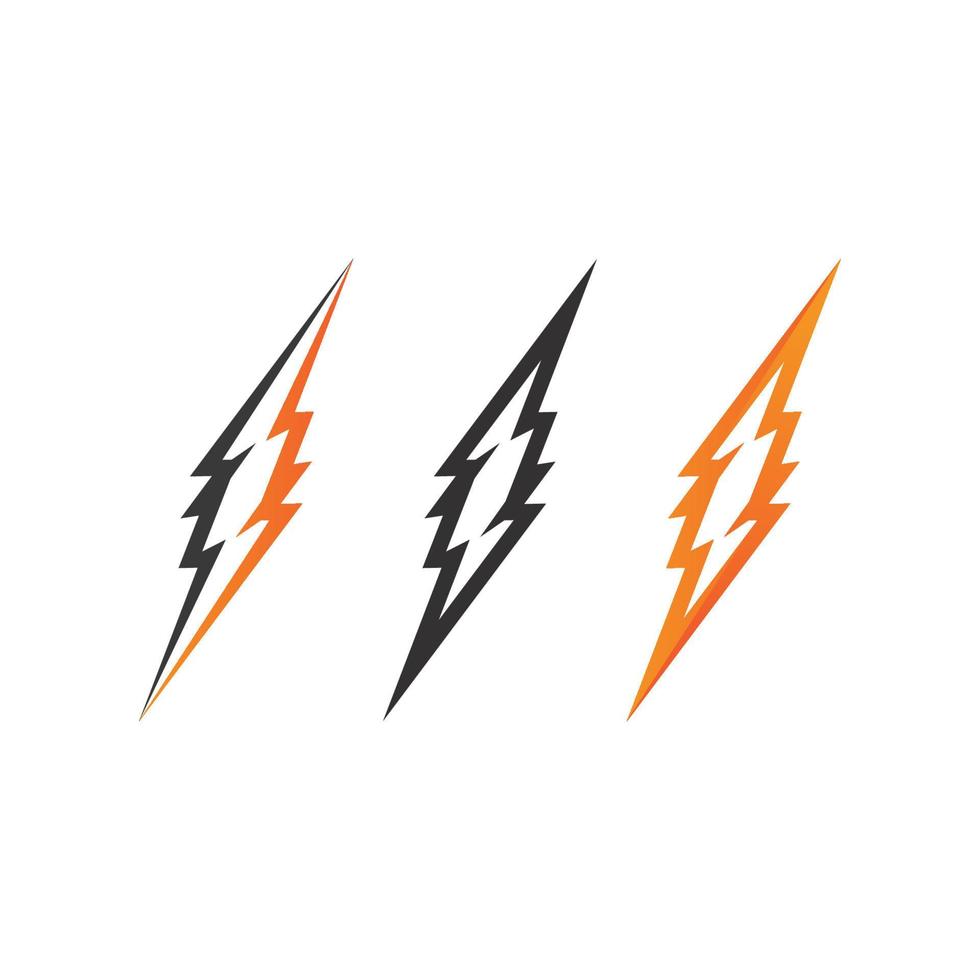 the power vector, flash ogo and thunderbolt and icon electricity illustration template design vector