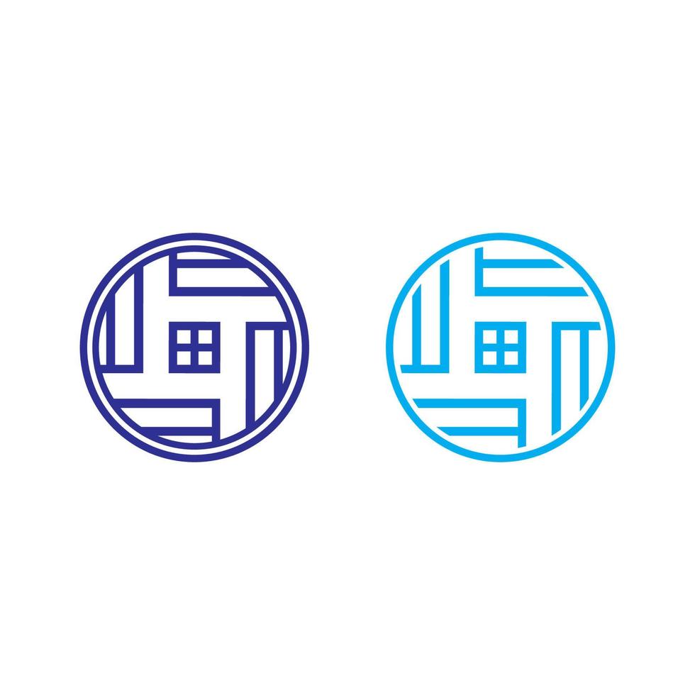Real estate and home buildings vector logo icons template