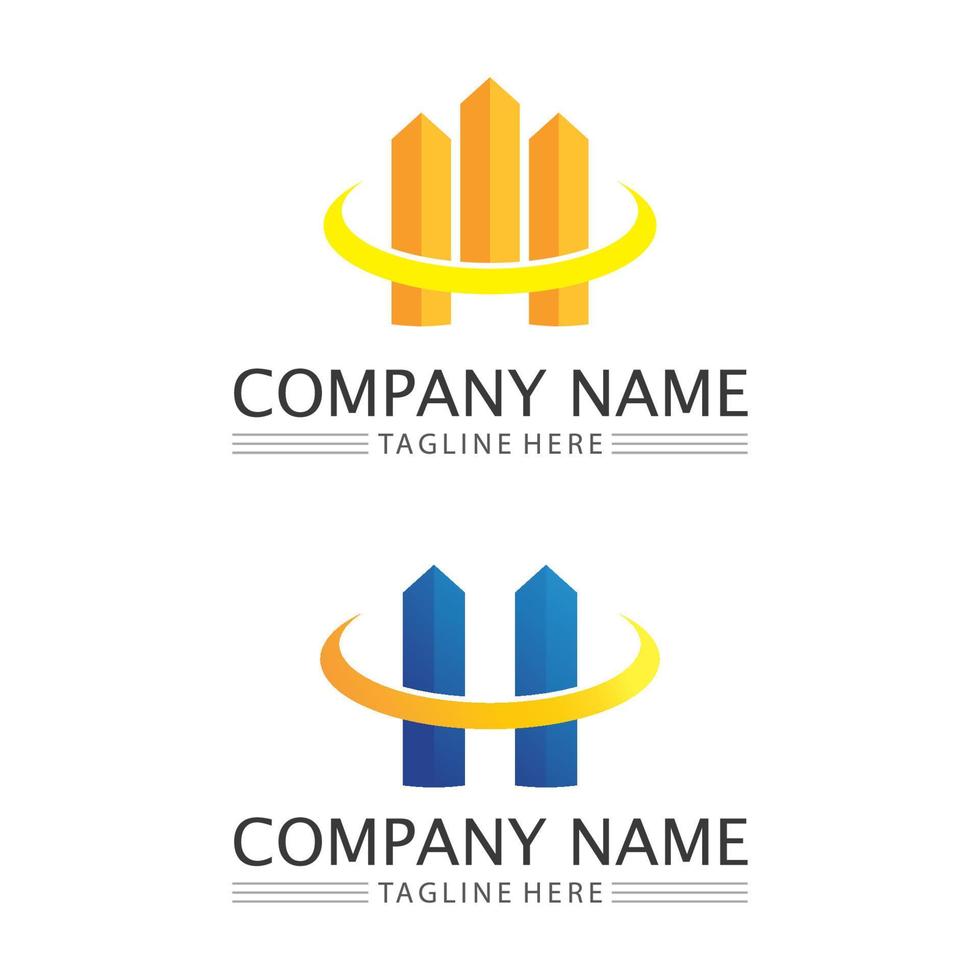 Real estate and home buildings vector logo icons template