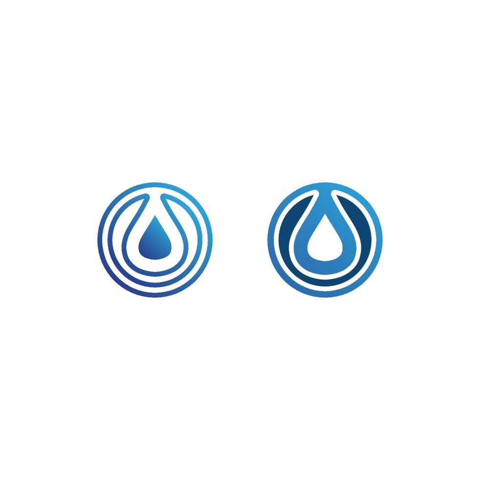 wave icon and water drop vector illustration design logo business