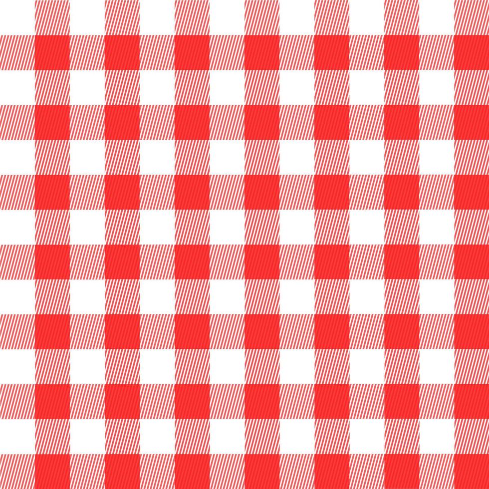 Red and white seamless pattern, Checkered texture. Vector illustration.