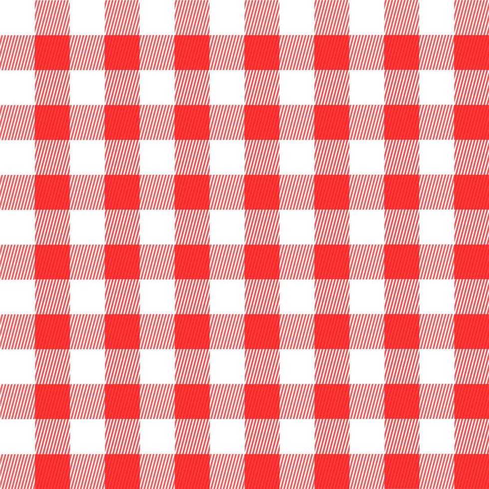 Red and white seamless pattern, Checkered texture. Vector illustration.