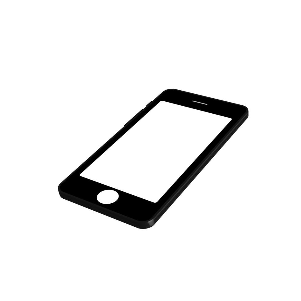 Smartphone black and white.Mockup. Vector illustration.