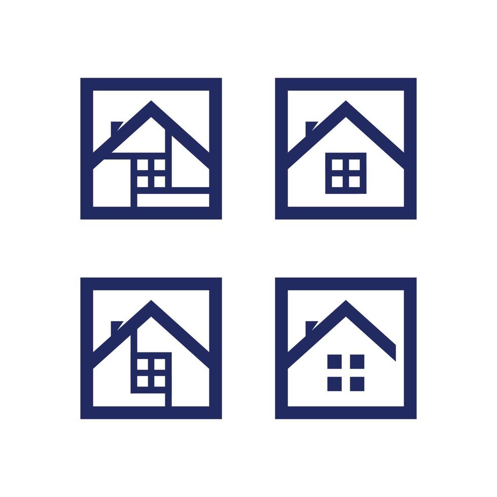 Real estate and home buildings vector logo icons template