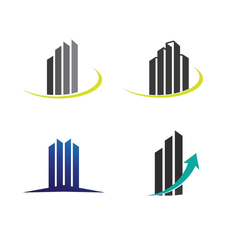 bienes raíces y edificios de viviendas vector logo iconos plantilla