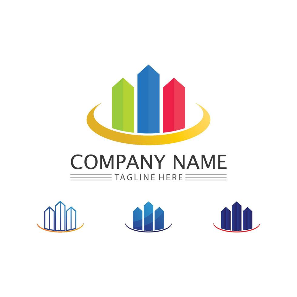 Real estate and home buildings vector logo icons template