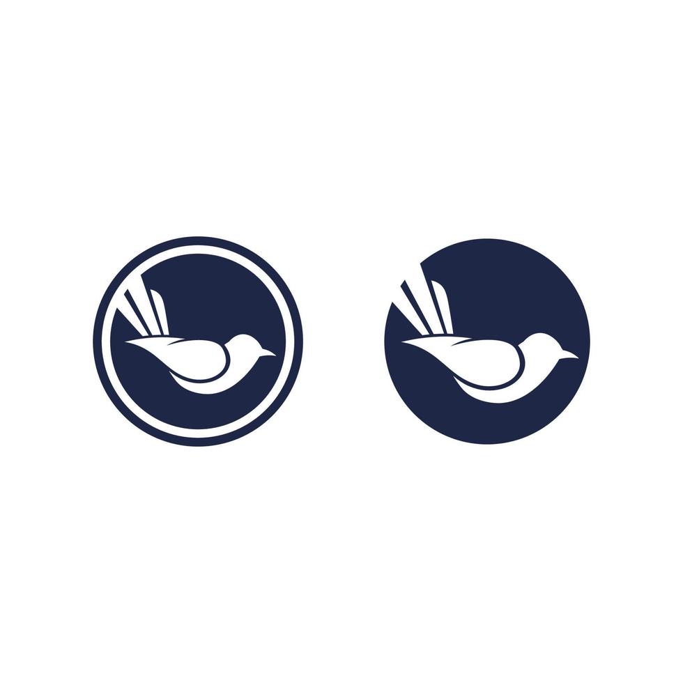 pájaros y golondrina diseño de logotipo de paloma y alas de animales vectoriales y pájaro volador vector