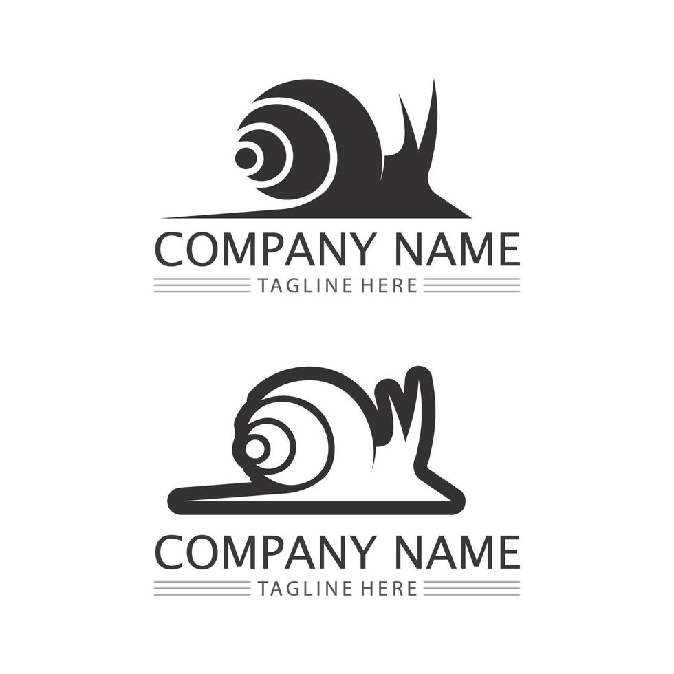 snail logo template vector icon illustration design